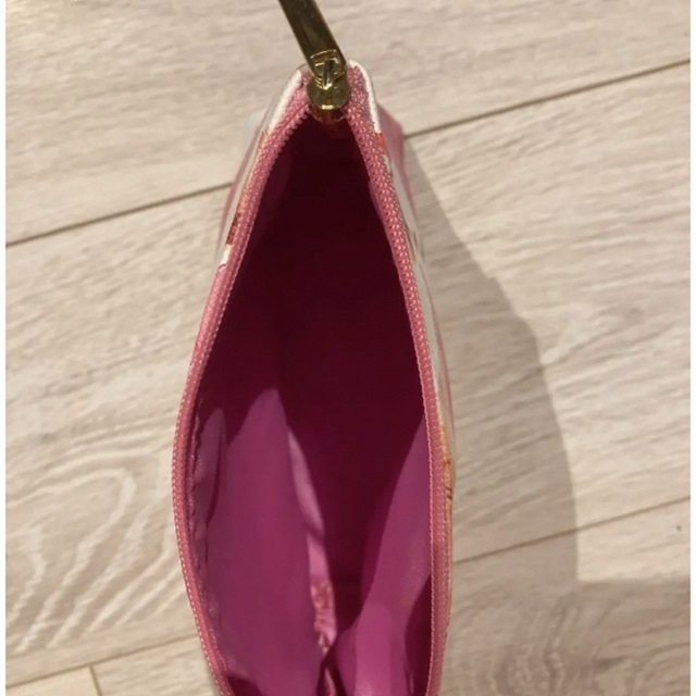 ポーチ ピンク 水彩 花柄 合皮 オレンジ コスメポーチ サニタリーケース レディースのファッション小物(ポーチ)の商品写真
