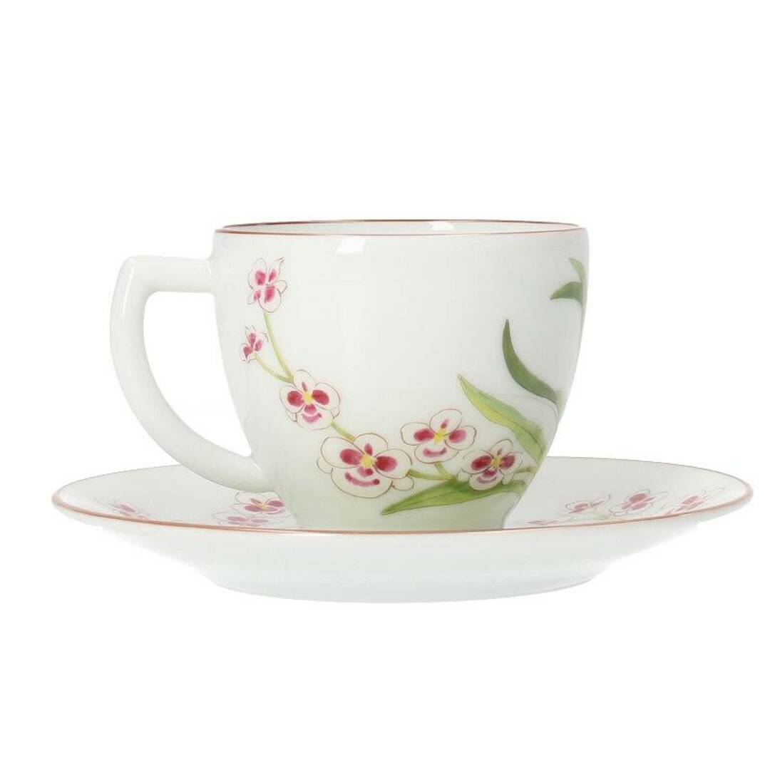 未使用】3客HERMES エルメス オーキッドの花デミティーカップ\u0026