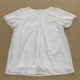 アオヤマ(青山)の洋服の青山　AOYAMA ブラウス　トップス　白　ホワイト　レディース(スーツ)