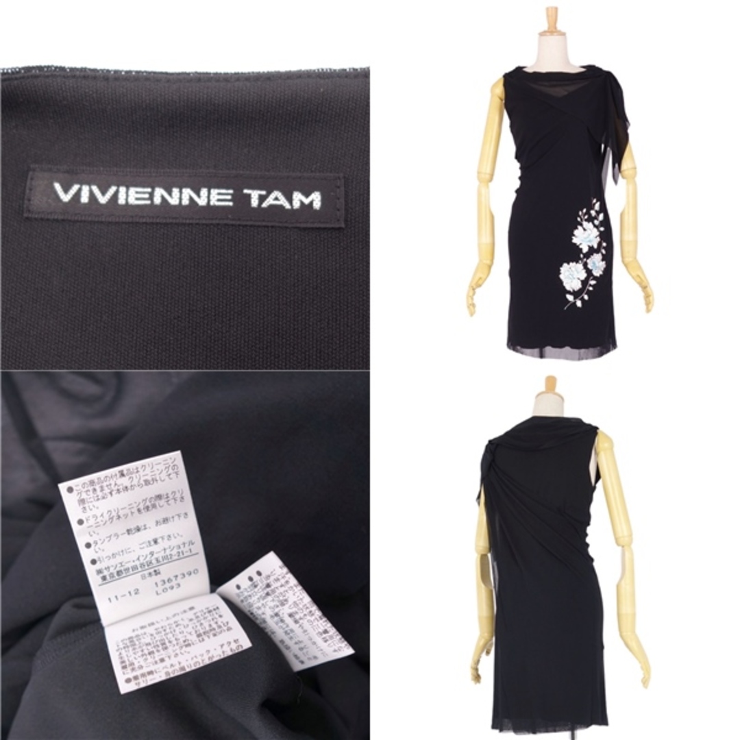 美品 ヴィヴィアンタム Vivienne Tam ワンピース ノースリーブ 美品 ヴィヴィアンタム Vivienne Tam ワンピース ノースリーブ