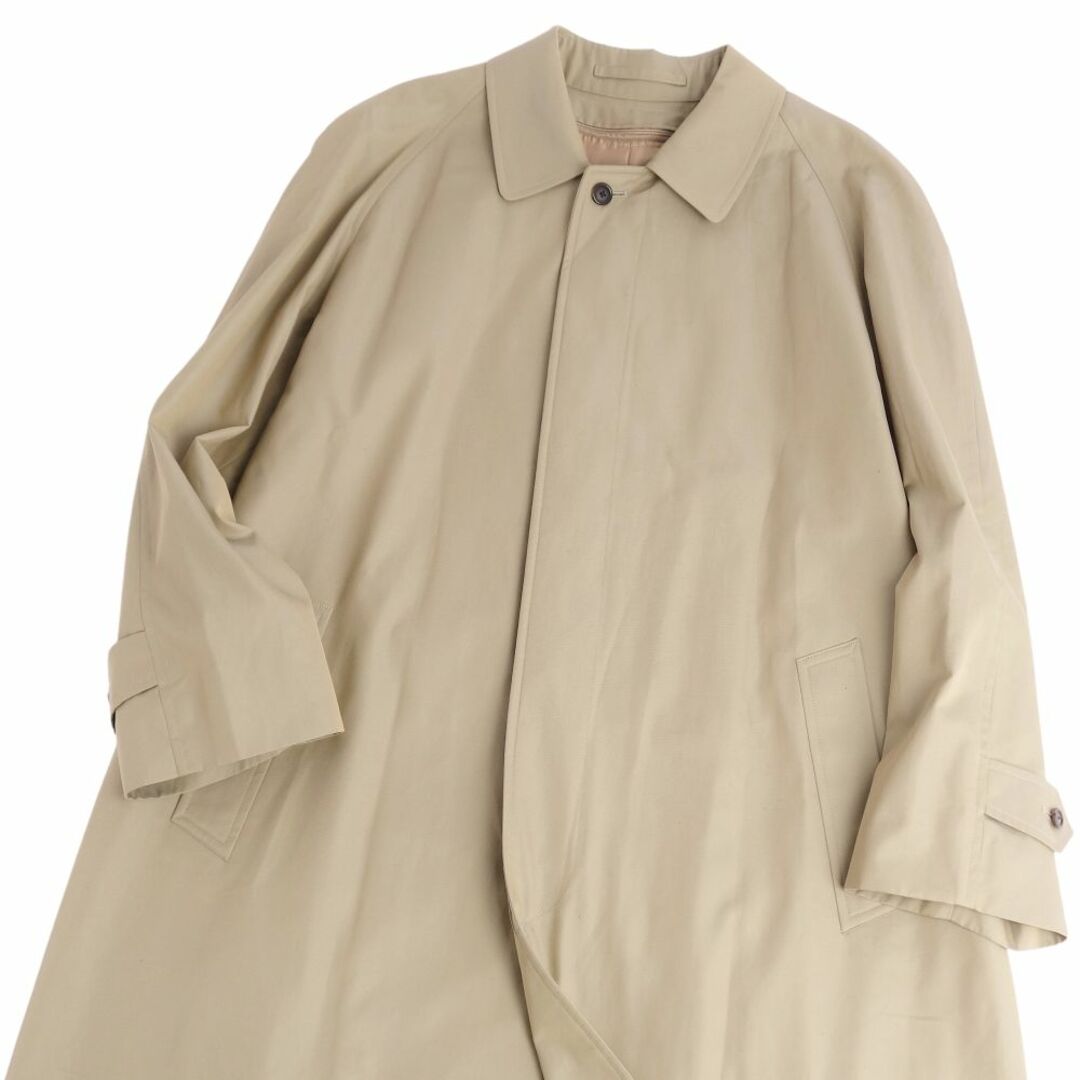 極美品 バーバリー ロンドン BURBERRY LONDON コート ライナー付き ステンカラーコート バルマカーンコート コットン100% アウター メンズ 98-185-8(XL相当) ベージュカーキ