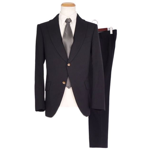 ヴィヴィアンウエストウッドマン Vivienne Westwood MAN セットアップ スーツ ジャケット スラックス オーブボタン メンズ 46(S相当) ブラック ヴィヴィアンウエストウッドマン Vivienne Westwood MAN セットアップ スーツ ジャケット スラックス オーブボタン メンズ 46(S相当) ブラック