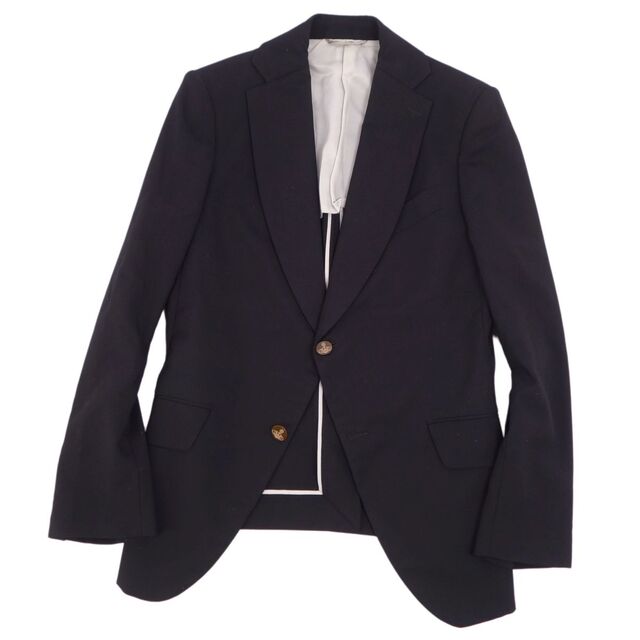 ヴィヴィアンウエストウッドマン Vivienne Westwood MAN セットアップ スーツ ジャケット スラックス オーブボタン メンズ 46(S相当) ブラック ヴィヴィアンウエストウッドマン Vivienne Westwood MAN セットアップ スーツ ジャケット スラックス オーブボタン メンズ 46(S相当) ブラック