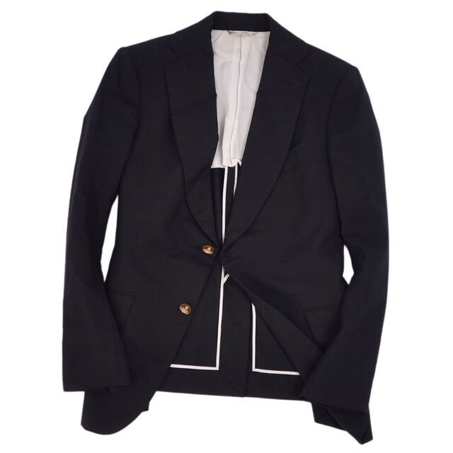 ヴィヴィアンウエストウッドマン Vivienne Westwood MAN セットアップ スーツ ジャケット スラックス オーブボタン メンズ 46(S相当) ブラック