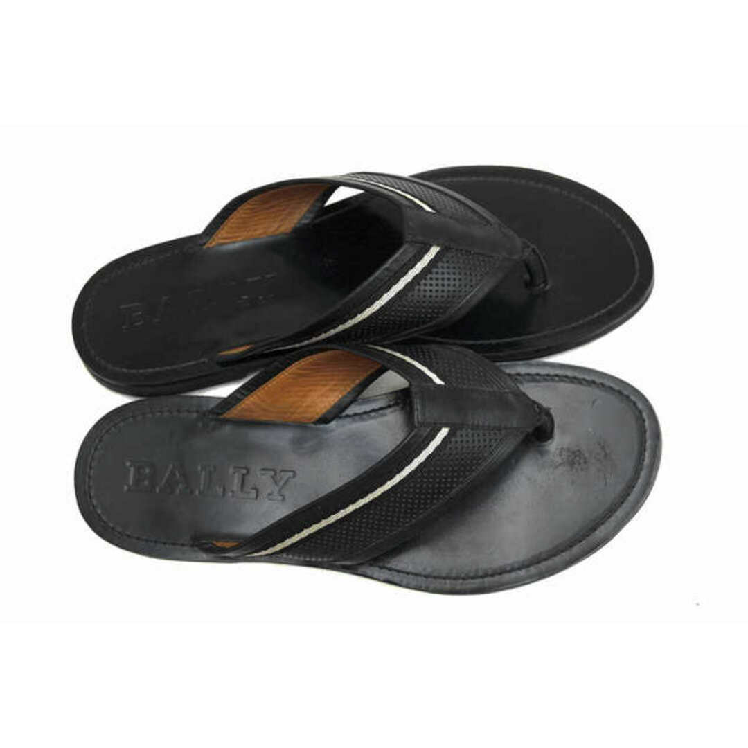 Bally(バリー)のバリー／BALLY サンダル シューズ 靴 メンズ 男性 男性用レザー 革 本革 ブラック 黒  RIBIT-FO バリーストライプ メンズの靴/シューズ(サンダル)の商品写真