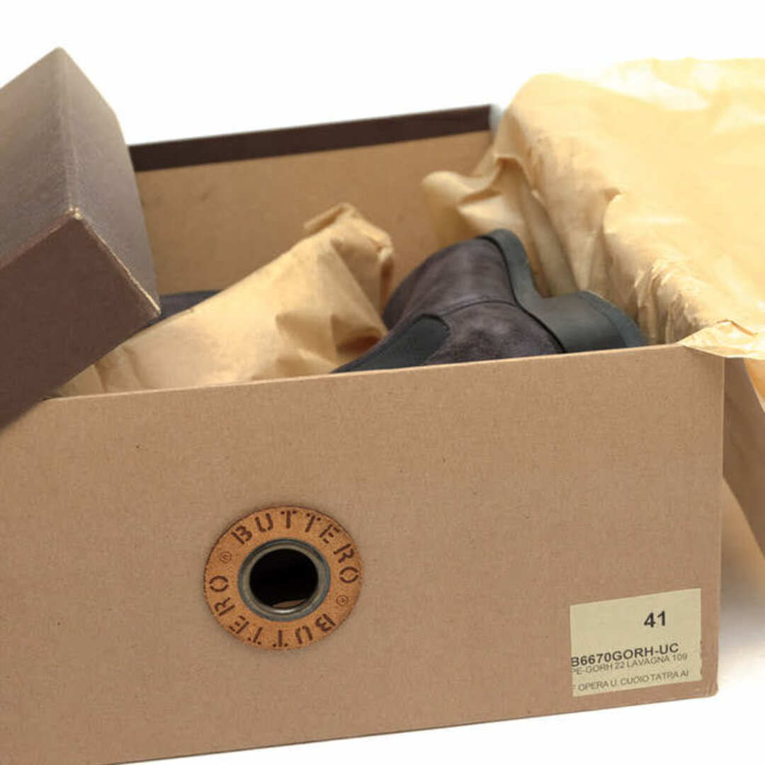 BUTTERO(ブッテロ)のブッテロ／BUTTERO サイドゴアブーツ シューズ 靴 メンズ 男性 男性用スエード スウェード レザー 革 本革 グレー 灰色  B6670 OPERA プレーントゥ レザーソール メンズの靴/シューズ(ブーツ)の商品写真