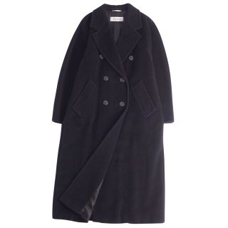 マックスマーラ(Max Mara)の美品 マックスマーラ Max Mara コート 101801 アイコン ウール カシミヤ 白タグ オーバーサイズ レディース アウター IJ40 USA6 FB38(M相当) ブラック(その他)