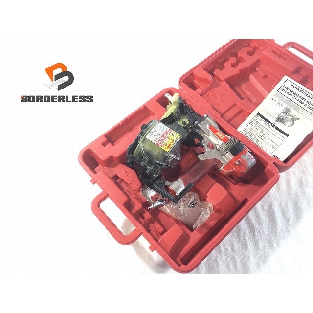 ☆中古品☆ MAX マックス 高圧 65mm エア釘打機 HN-65N1 ケース付 エア釘打ち機 ロール釘打機 ロール釘打ち機 コイルネイラ 67481 バイク バイク