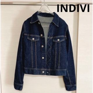 インディヴィ(INDIVI)のINDIVI インディヴィ♡Gジャン デニムジャケット　刻印ボタン　日本製(Gジャン/デニムジャケット)