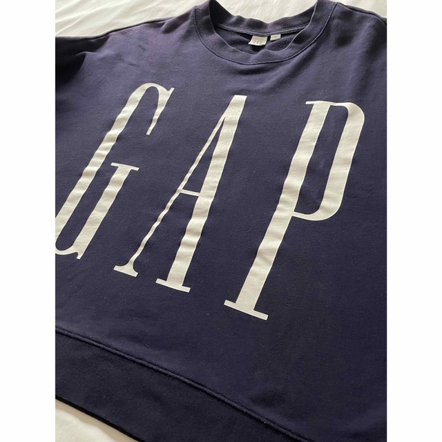 GAP(ギャップ)のGAP ビッグロゴ スウェット woman L ネイビー /オールド復刻デカロゴ レディースのトップス(トレーナー/スウェット)の商品写真