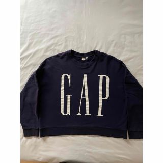 ギャップ(GAP)のGAP ビッグロゴ スウェット woman L ネイビー /オールド復刻デカロゴ(トレーナー/スウェット)