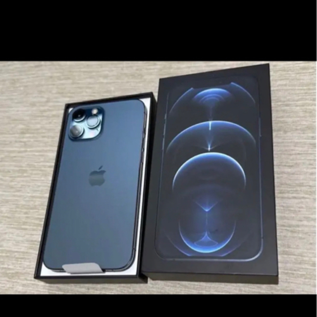 超高品質で人気の 美品iPhone12ProMax パシフィックブルー SIMフリー