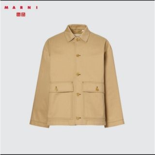 ユニクロ(UNIQLO)のユニクロ×マルニ オーバーサイズユーティリティジャケット ベージュS(ブルゾン)