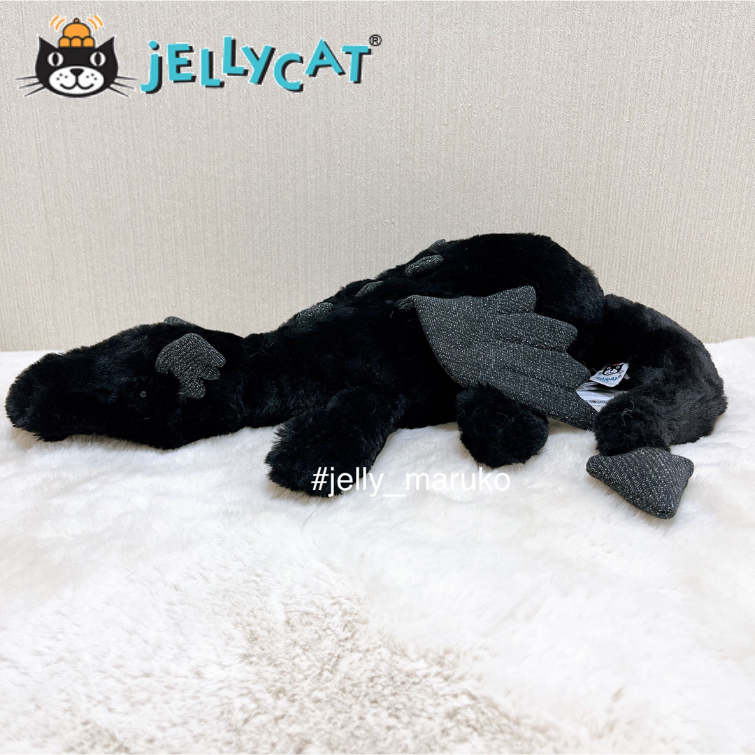 【新品】オニキスドラゴン  M ジェリーキャット jellycat 黒