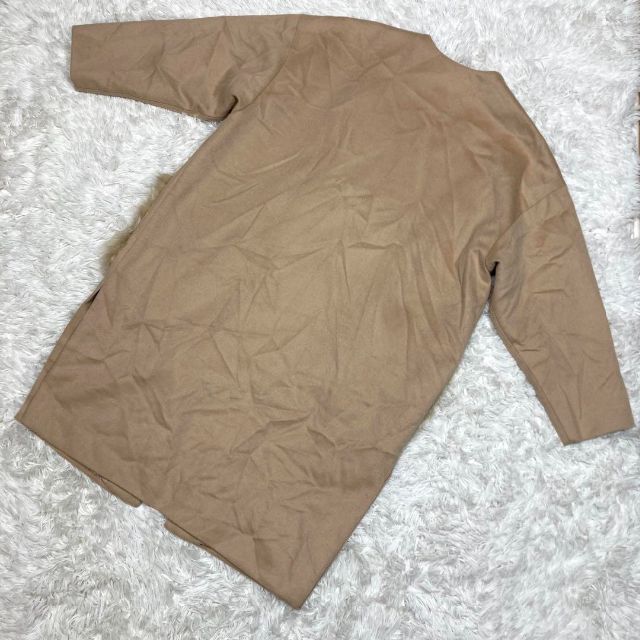 GU(ジーユー)のGU ノーカラーコート ガウンコート チェスターコート ポケットファー レディースのジャケット/アウター(ロングコート)の商品写真