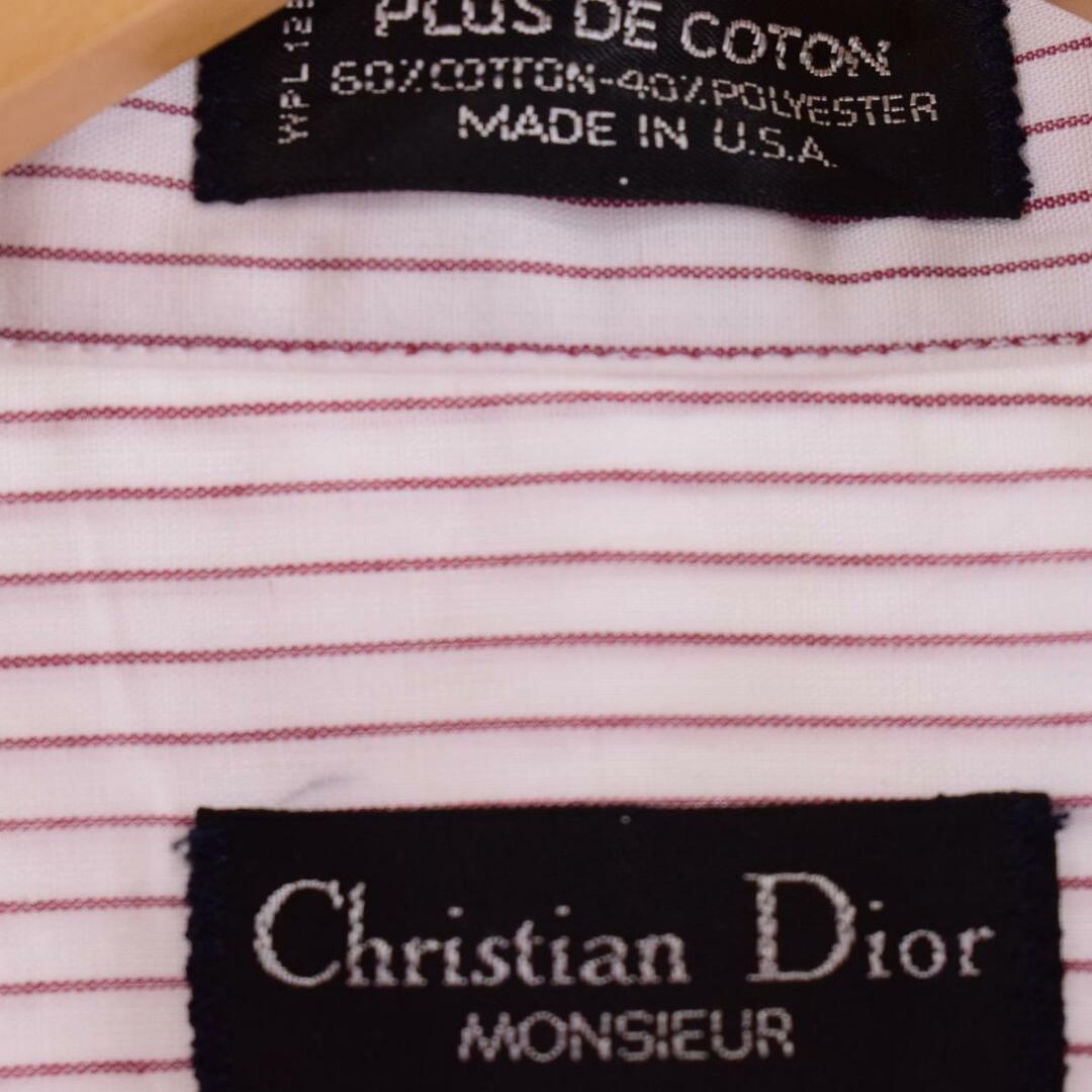 Christian Dior(クリスチャンディオール)の古着 クリスチャンディオール Christian Dior MONSIEUR 長袖 ストライプシャツ USA製 メンズXXL /eaa315333 メンズのトップス(シャツ)の商品写真