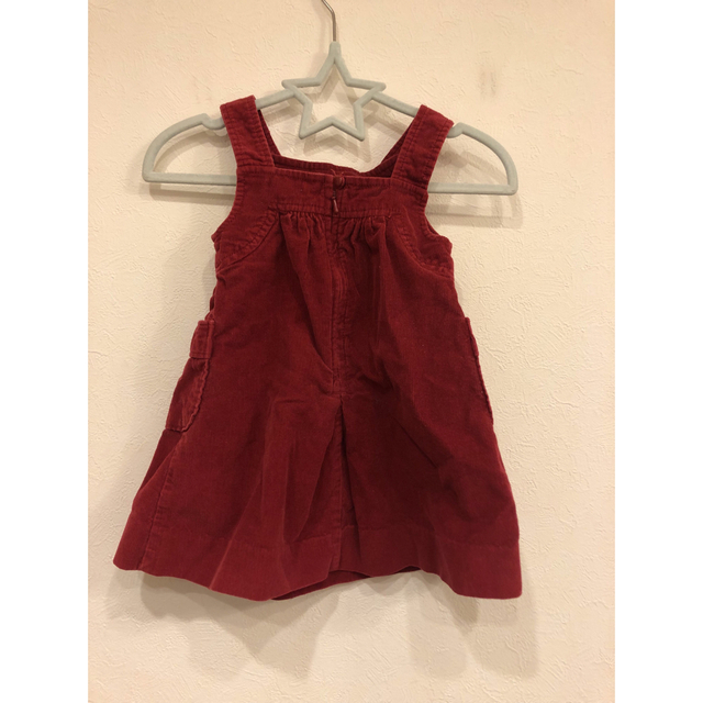 babyGAP(ベビーギャップ)のbaby GAP キッズ  ベビー　コーデュロイ赤スカート キッズ/ベビー/マタニティのベビー服(~85cm)(ワンピース)の商品写真