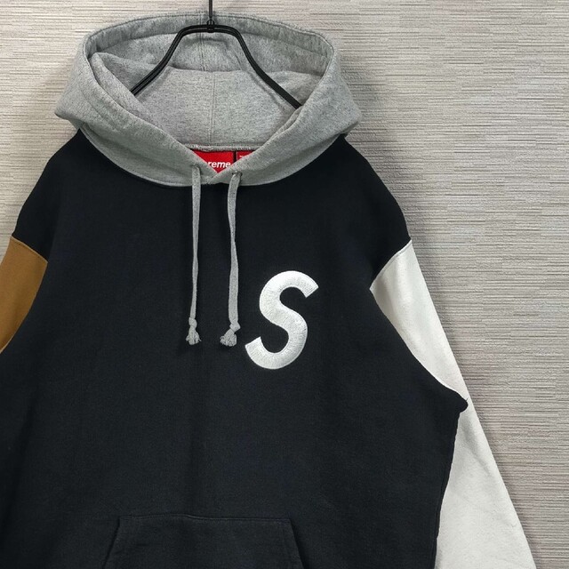 Supreme シュプリーム マルチ ブラック パーカー S ロゴ 19ss 黒