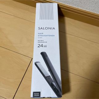 メインライン SALONIA ダブルイオン ストレートアイロン ブラ(ヘアアイロン)