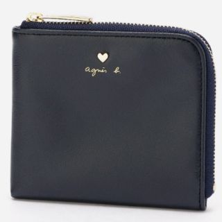 アニエスベー(agnes b.)の美品 agnes b. コンパクトウォレット ネイビー(財布)