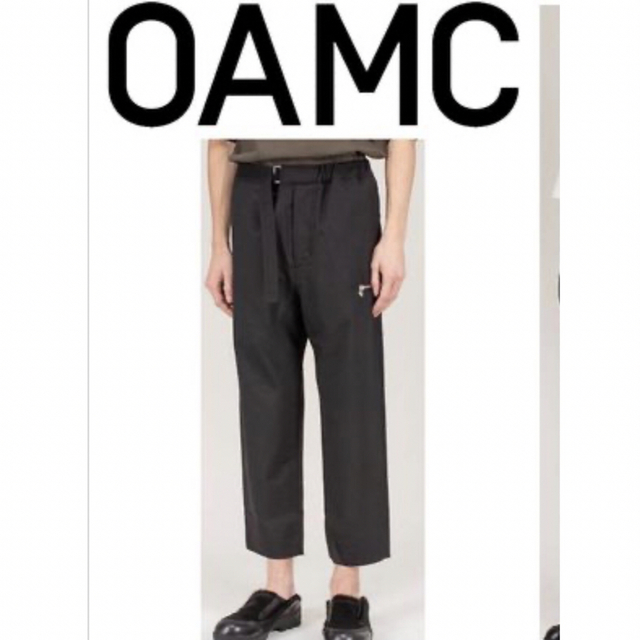 OAMC(オーエーエムシー)のOAMC クロップドパンツ　ブラック　コットン製 メンズのパンツ(ワークパンツ/カーゴパンツ)の商品写真