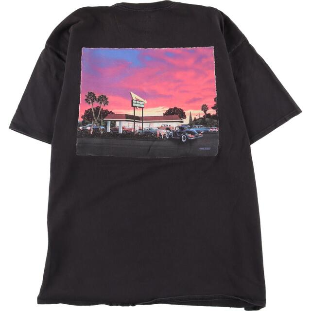 インアンドアウトバーガー IN-N-OUT BURGER California バックプリント アドバタイジングTシャツ メンズL /eaa316060