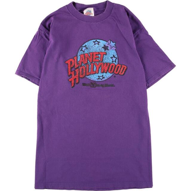 90年代 プラネットハリウッド PLANET HOLLYWOOD WALT DISNEY WORLD RESORT アドバタイジングTシャツ USA製 メンズL ヴィンテージ /eaa316062