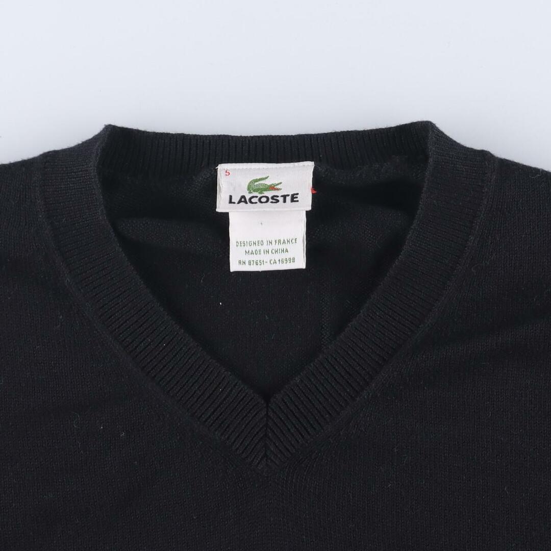 ラコステ LACOSTE フランス企画 Vネック コットンニットセーター 5 メンズM /eaa309744