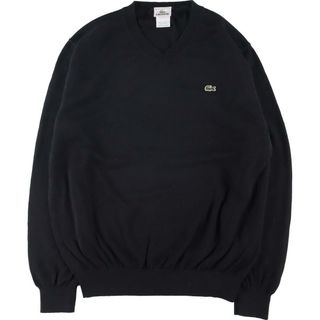 ラコステ(LACOSTE)の古着 ラコステ LACOSTE フランス企画 Vネック コットンニットセーター 5 メンズM /eaa316235(ニット/セーター)