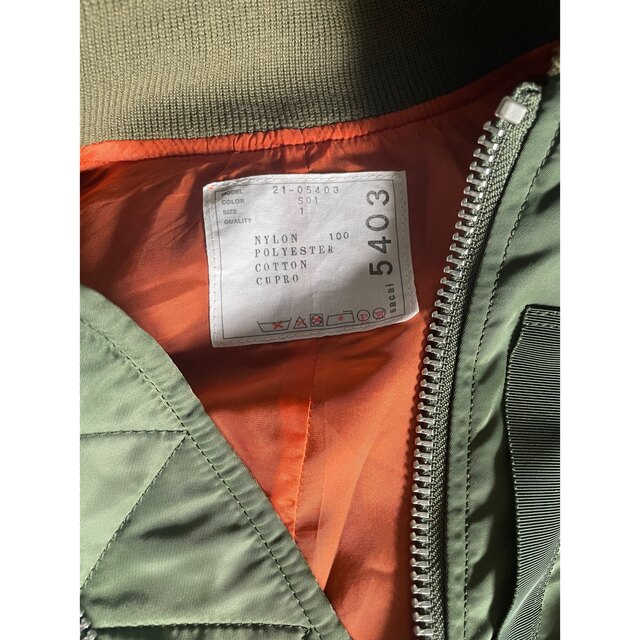 sacai(サカイ)のsacai サカイ MA-1 21-05403 ナイロンツイルブルゾン レディースのジャケット/アウター(ブルゾン)の商品写真