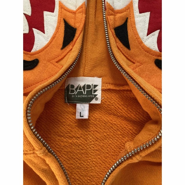 BAPE タイガーパーカー　オレンジ　L