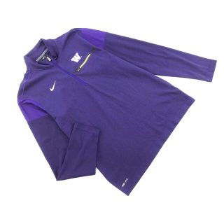 ナイキ(NIKE)のNIKE ナイキ ワッペン ハーフジップ トレーニングウェア カットソー sizeM/紫 ◇■ メンズ(Tシャツ/カットソー(七分/長袖))