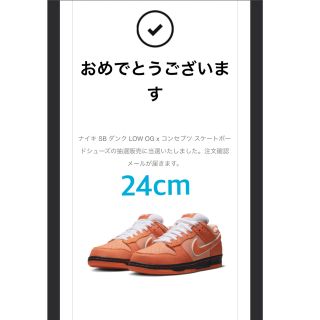 ナイキ(NIKE)のコンセプツ x ナイキ SB ダンク ロー SP オレンジロブスター　24cm(スニーカー)