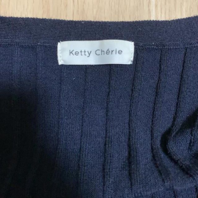ketty cherie(ケティシェリー)のロングニットカーディガン　ネイビー レディースのジャケット/アウター(ニットコート)の商品写真