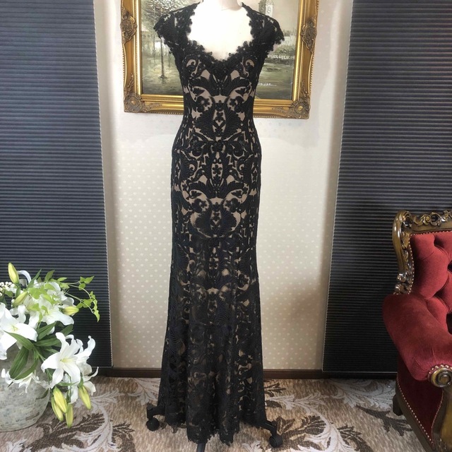 新品☆ TADASHI SHOJI ブラック サイズ 4 (T42) - ロングドレス