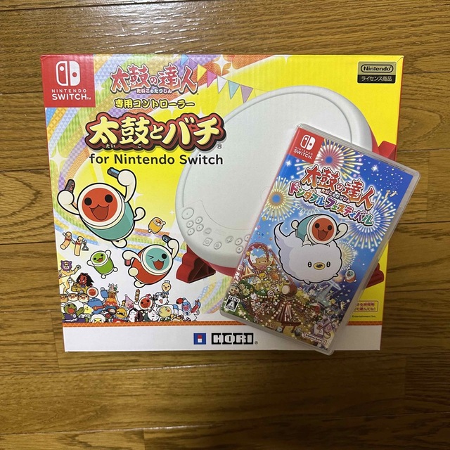 太鼓の達人　ドンダブルフェスティバル　カセット　太鼓とバチ　任天堂Switch