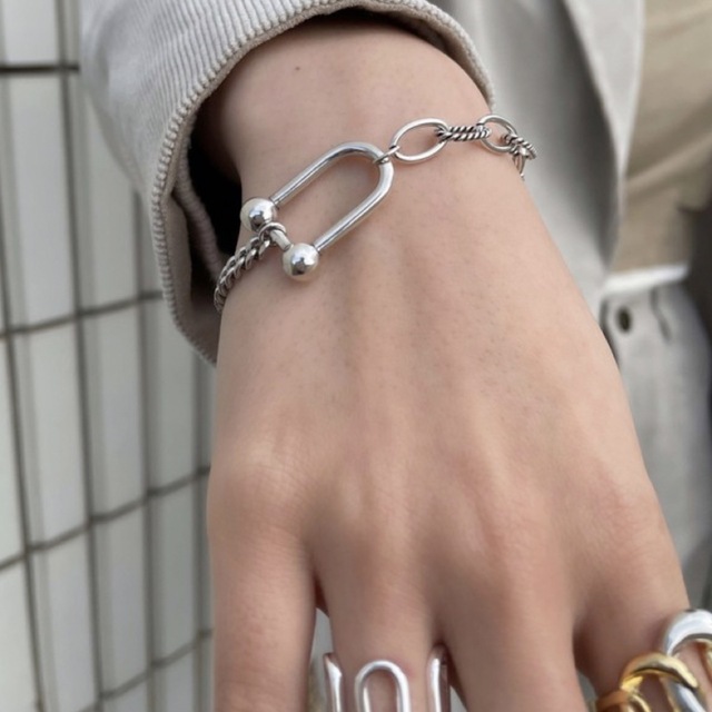 Ameri VINTAGE(アメリヴィンテージ)のMix chain bracelet No.552 レディースのアクセサリー(ブレスレット/バングル)の商品写真