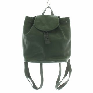 ロンシャン(LONGCHAMP)のロンシャン LONGCHAMP リュックサック バックパック 巾着 レザー 緑(リュック/バックパック)