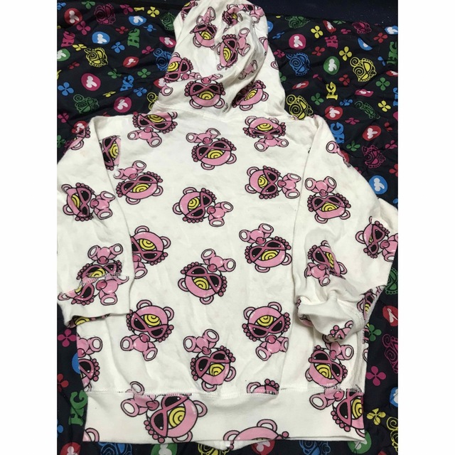 HYSTERIC MINI(ヒステリックミニ)のコットンパーカーピンク キッズ/ベビー/マタニティのキッズ服女の子用(90cm~)(カーディガン)の商品写真