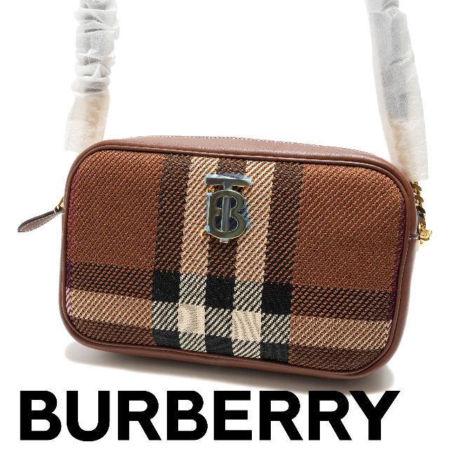 BURBERRY - 新品 Burberry ニットチェック スモール ローラ カメラバッグ