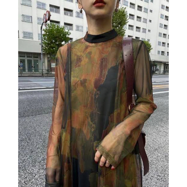 Ameri VINTAGE - AMERIVINTAGE UND GYPSUM ART DRESS カーキの+