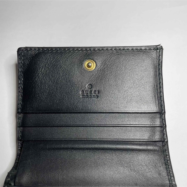 Gucci(グッチ)の【GUCCI】クイーンマーガレット 二つ折り財布 蜂 ハチ ビジュー 黒 レザー レディースのファッション小物(財布)の商品写真