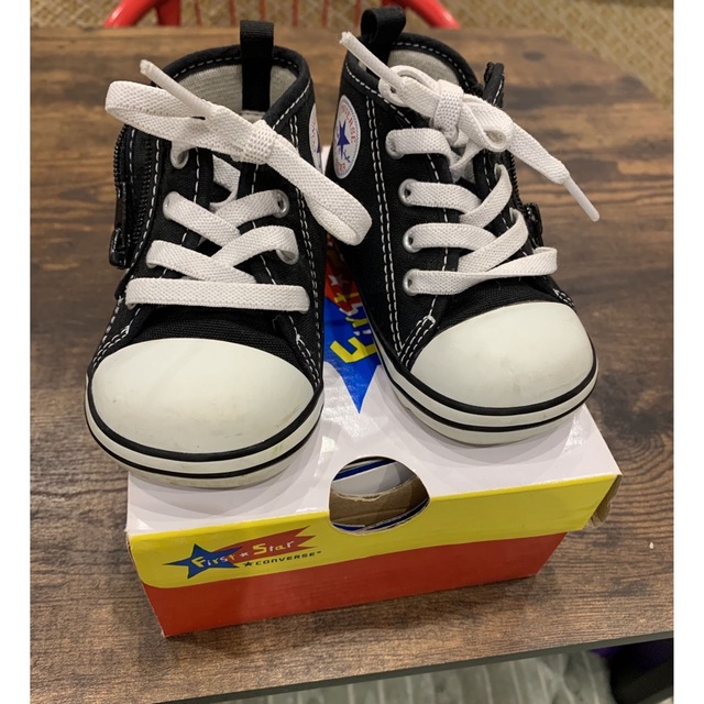 CONVERSE(コンバース)のコンバース♡12cm ブラック♡ファーストシューズ キッズ/ベビー/マタニティのベビー靴/シューズ(~14cm)(スニーカー)の商品写真