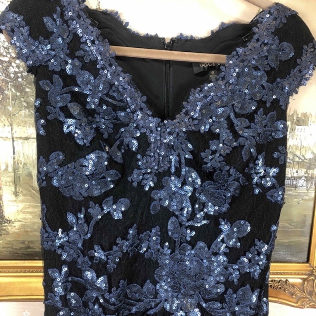美品☆ TADASHI SHOJI ブラック サイズ6 (T44) - ロングドレス