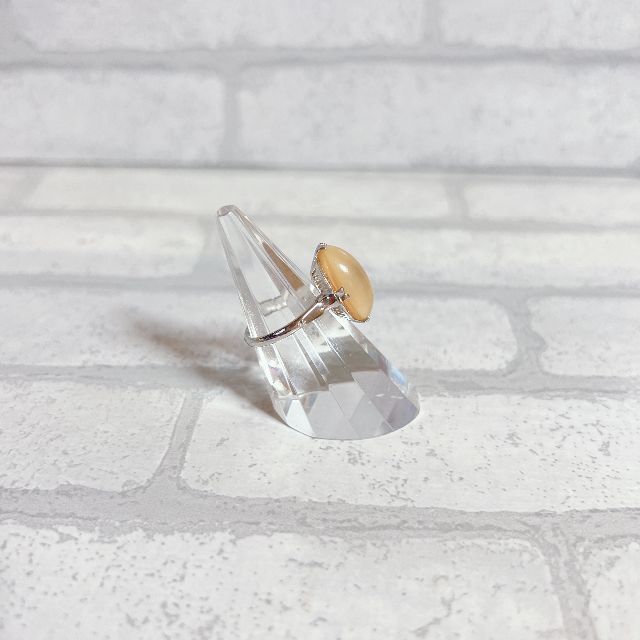 10号　リング　silver　シルバー　イエロー石　黄石　ストーン　アンティーク レディースのアクセサリー(リング(指輪))の商品写真