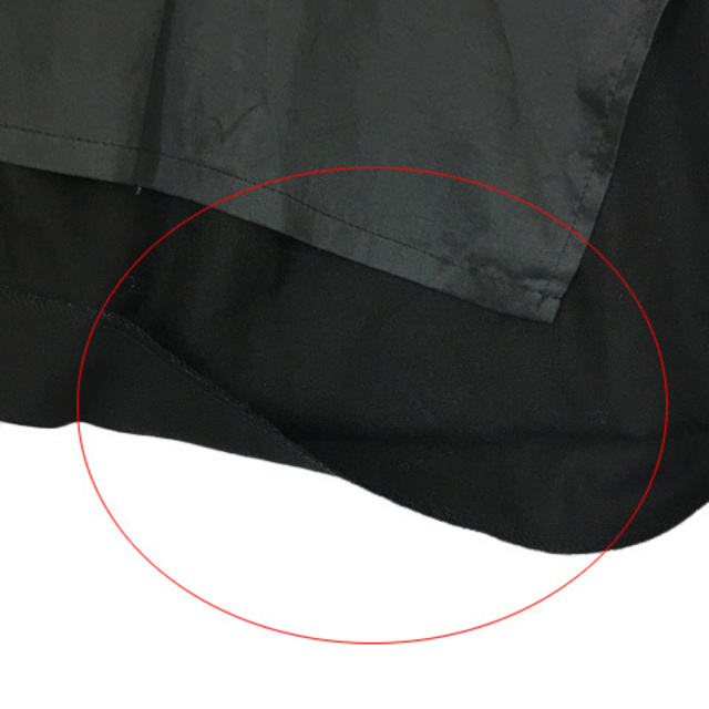 QUEENS COURT(クイーンズコート)のクイーンズコート スカート フレア プリーツ 膝丈 無地 ウール 1 黒 レディースのスカート(ひざ丈スカート)の商品写真