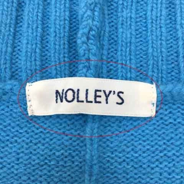 NOLLEY'S(ノーリーズ)のノーリーズ セーター ニット プルオーバー ハイネック 無地 38 青 水色 レディースのトップス(ニット/セーター)の商品写真