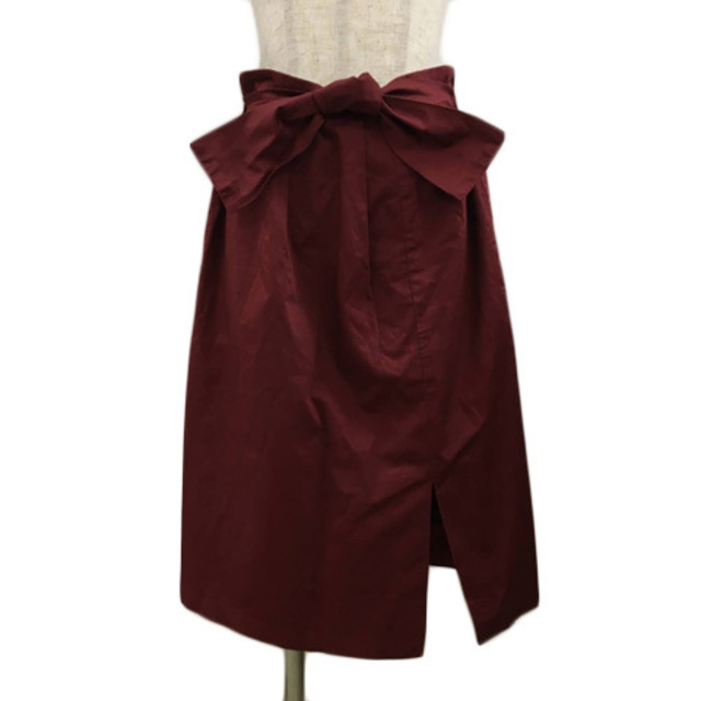 URBAN RESEARCH(アーバンリサーチ)のアーバンリサーチ items スカート タイト 膝丈 リボン 無地 One 赤 レディースのスカート(ひざ丈スカート)の商品写真
