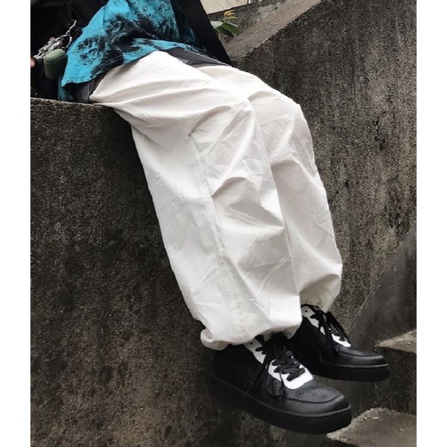 ランキング総合1位 カーゴパンツ XL ユニセックス 黒
