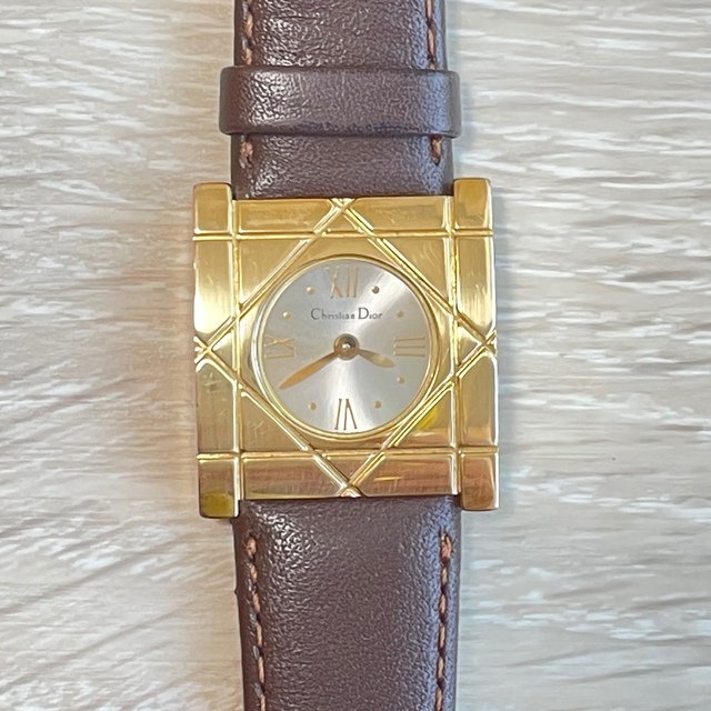 【美品 稼働品】Christian Dior クールカレ 時計腕時計